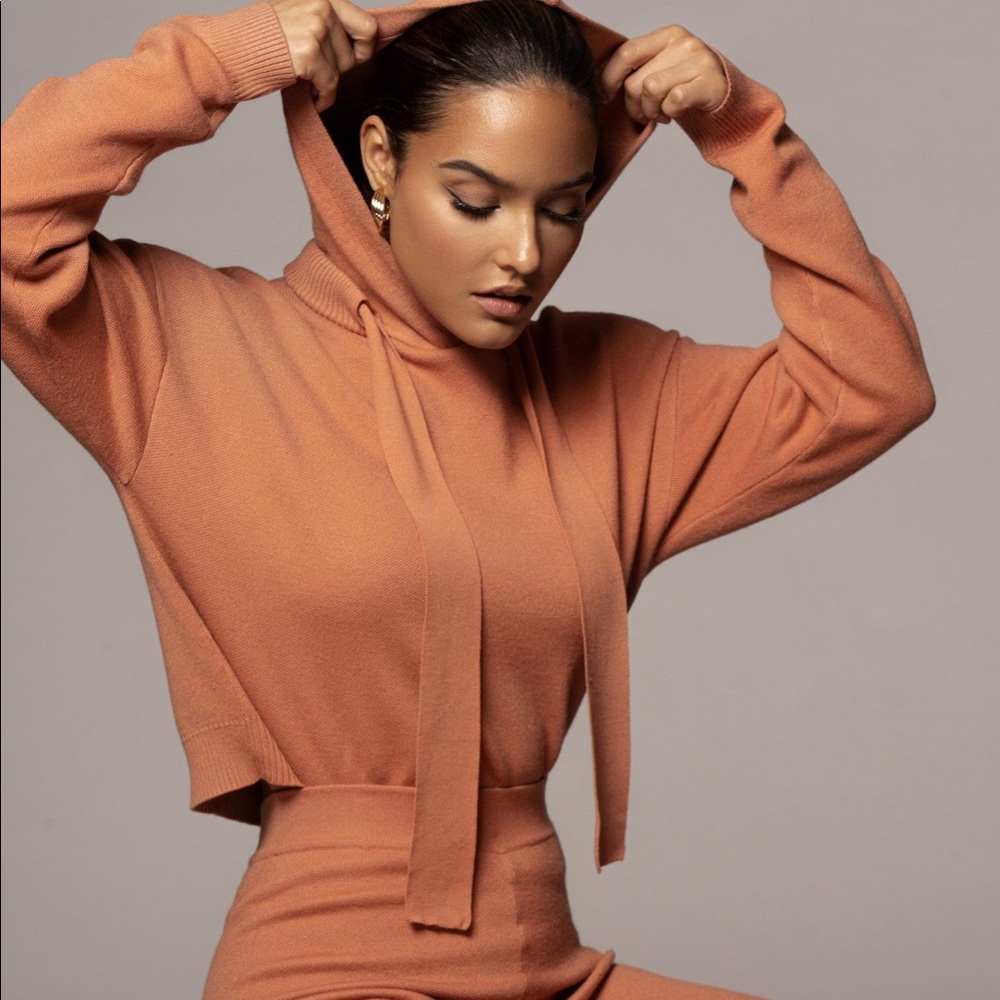 JLux Label Salmon Two Piece Hoodie and Pant Set